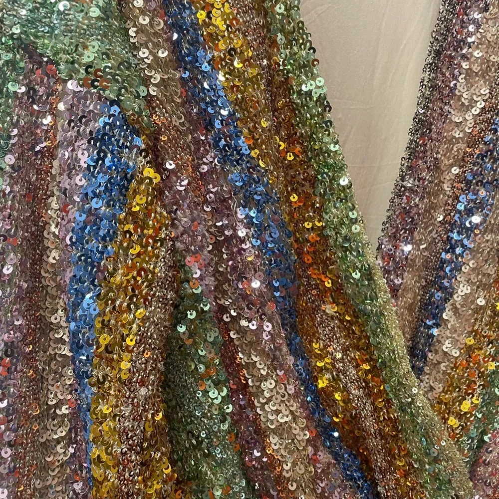 Endless Rose Multicolor Sequin Stripe Romper - Picture 4 of 7